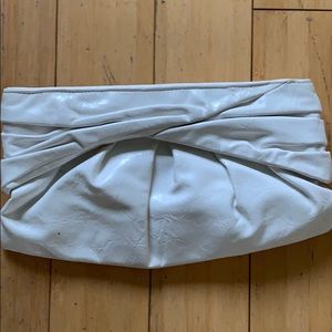 White clutch purse